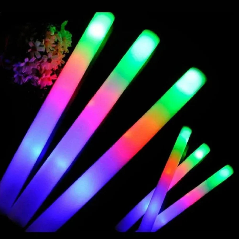 Multicolor Glow Foam Stick Cheer Tube Pack of 50 L1248