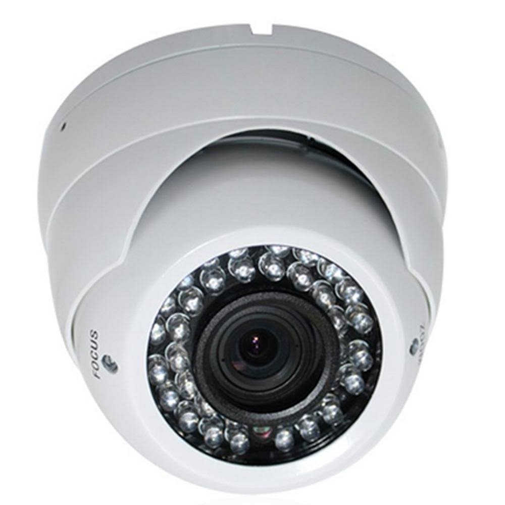 White Wired Indoor/Outdoor Night Vision Vandal Proof Dome Surveillance Camera Q64526