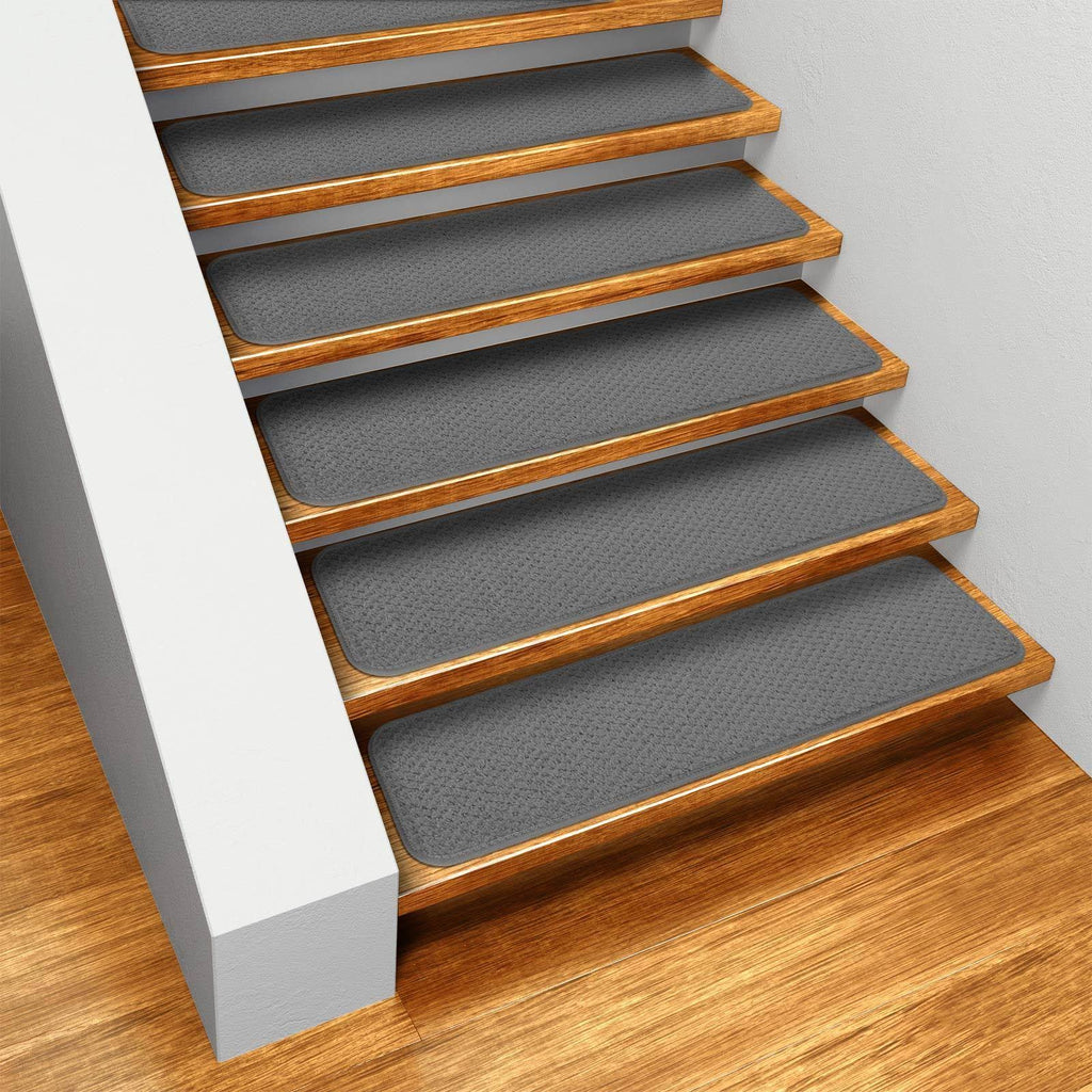 Set of 12 Gray Carpet Stair Treads K5576