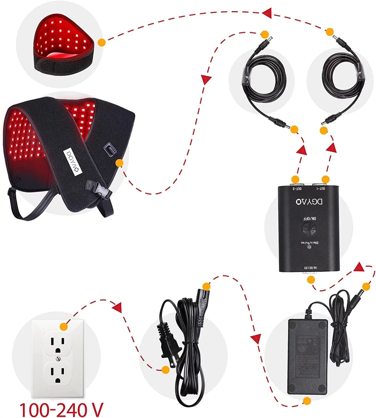 Red Light Therapy Wrap Device V62062