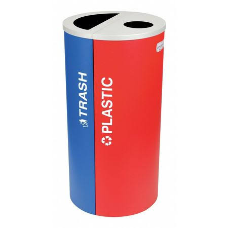 Blue Plastic Square Trash Can D54280
