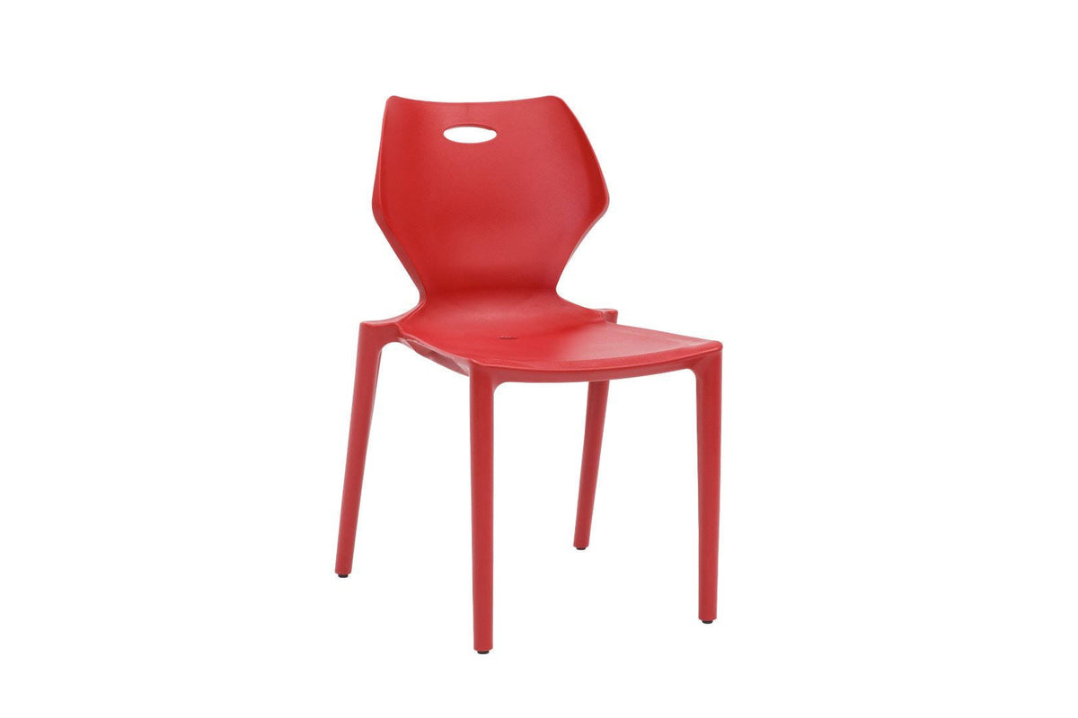 Red Plastic Stack Chair, Pkg Qty 2 B704