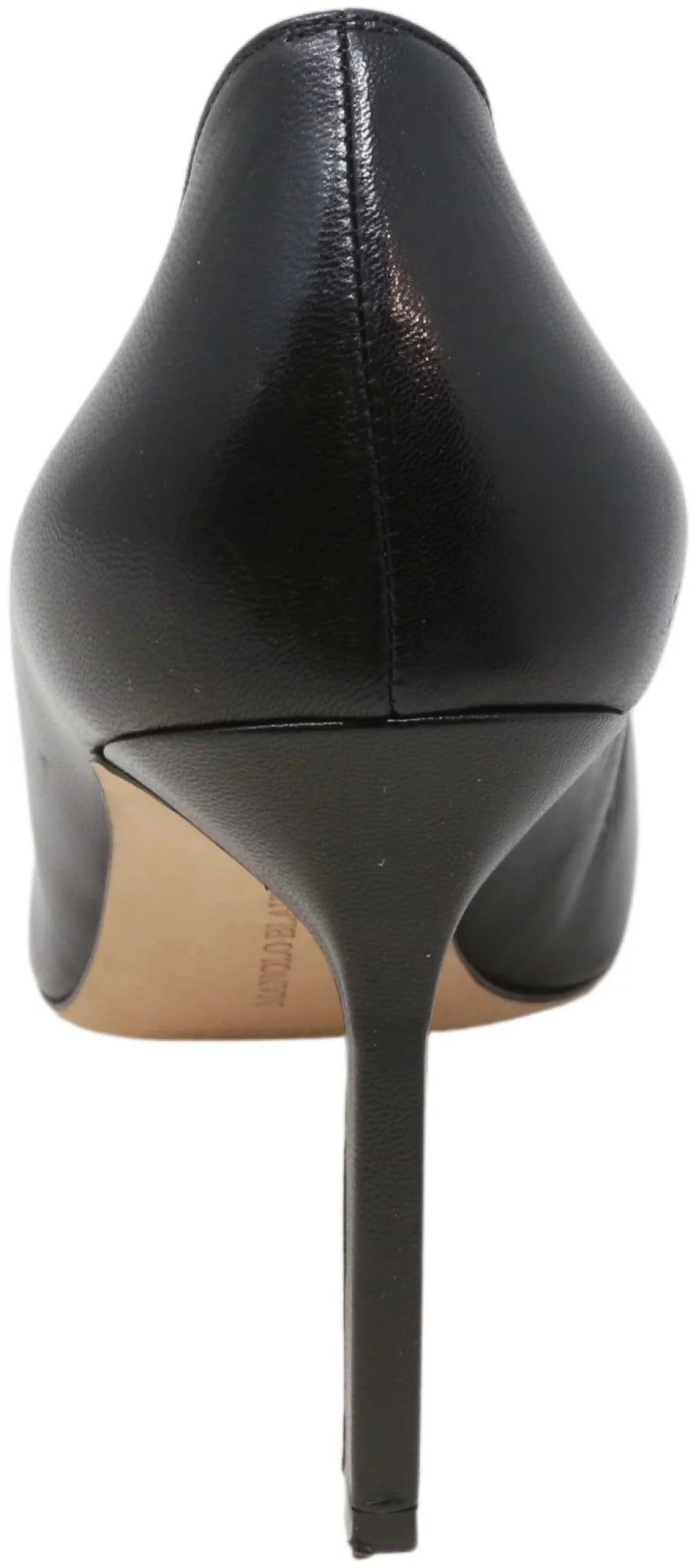 Black Leather Ankle-High Pump X1434