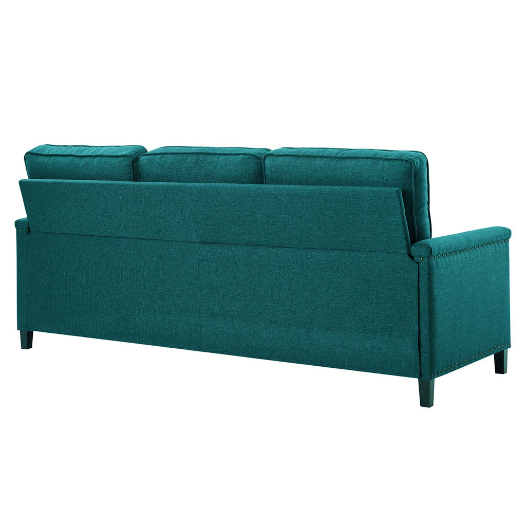 Teal Upholstered Fabric Sofa R929