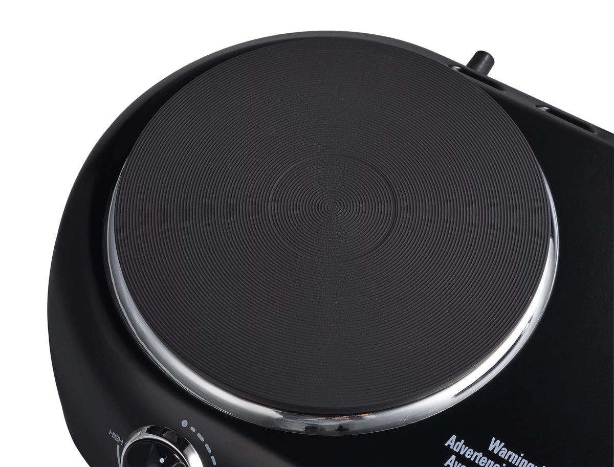 Black Double Burner Electric Cooktop Y22099