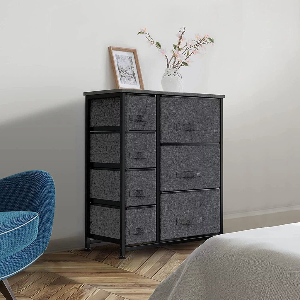 7 Drawer Fabric Dresser with Steel Frame B410