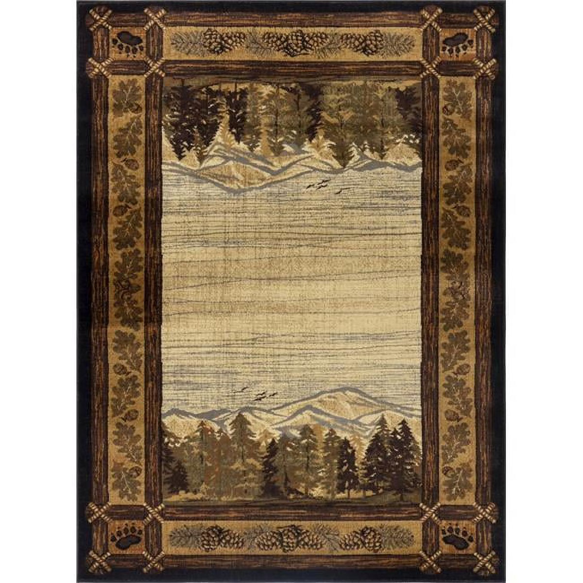 Black Rectangle Rug A46611