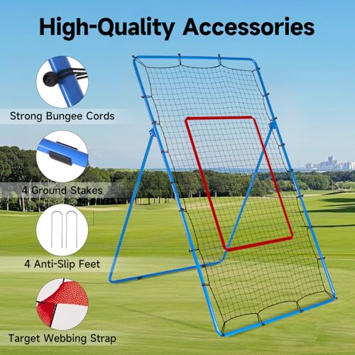 7x4 FT Adjustable Volleyball Rebounder Net C485948