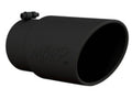Black 6" Angled Rolled End Exhaust Tip U659092