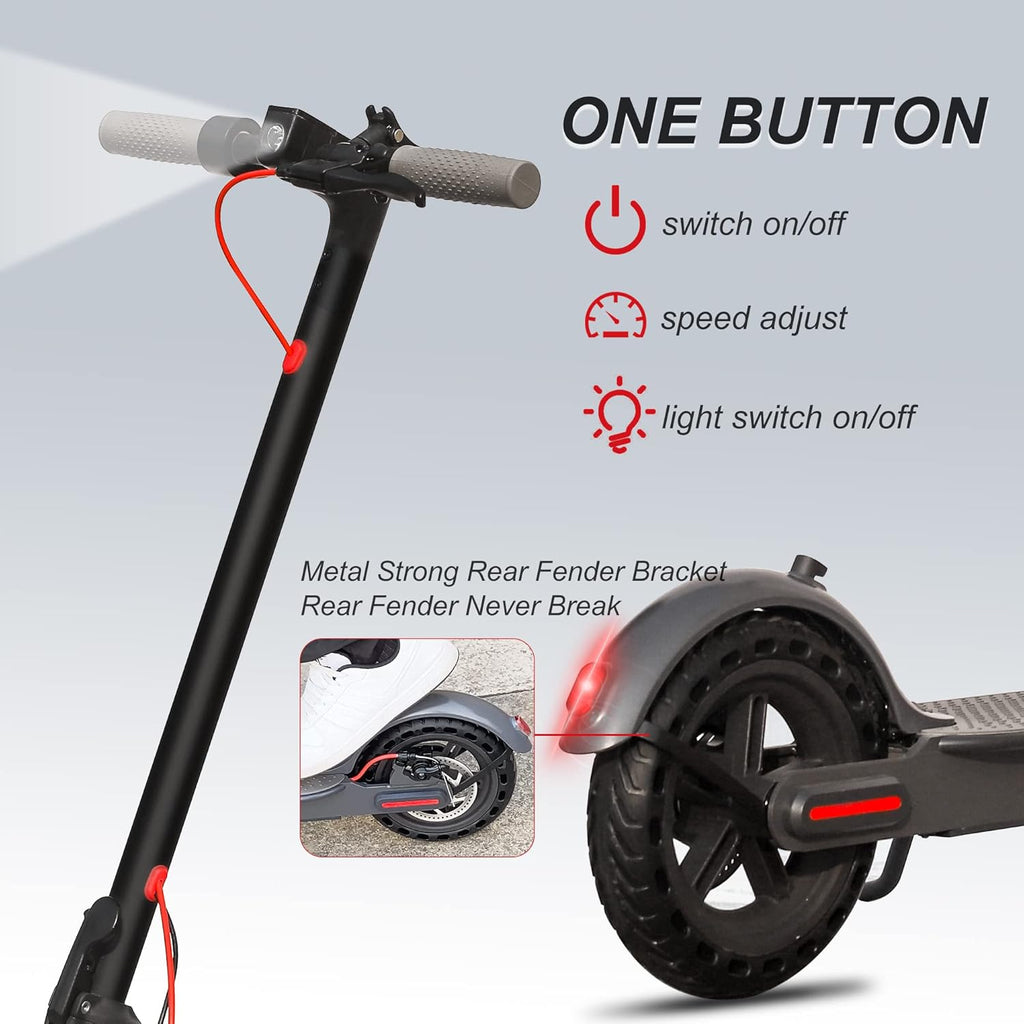 Electric Scooter, 350W Motor, 18 Miles Range, 8.5" Solid Tires C4905