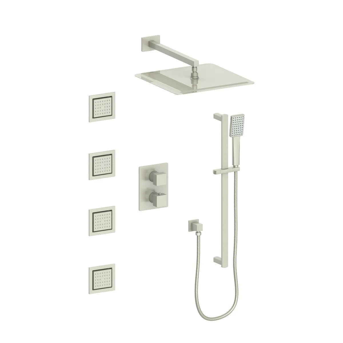 Brushed Nickel Thermostatic Shower System H536739
