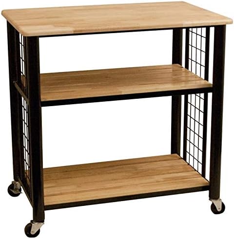 Contemporary Kitchen Cart in Black R293