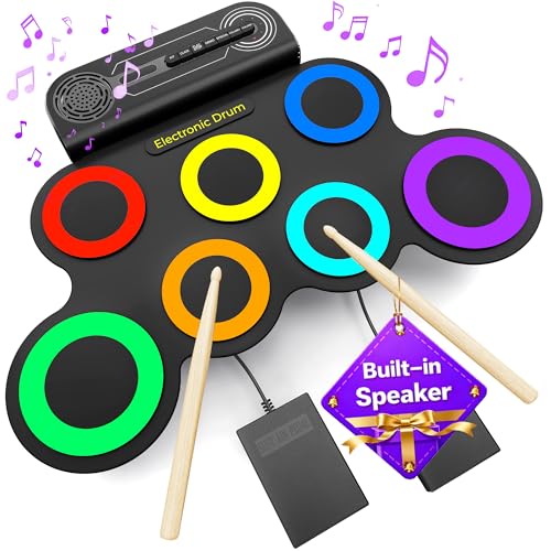 Electric Drum Set with Built-in Speaker and Sticks W6975