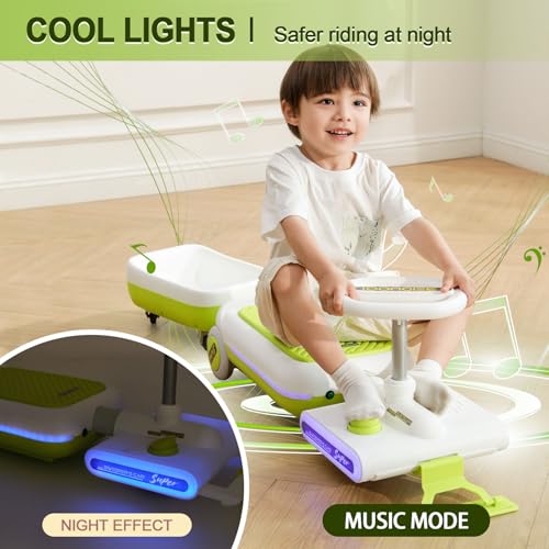12V Electric Ride-On Car for Kids with LED Lights Q9709