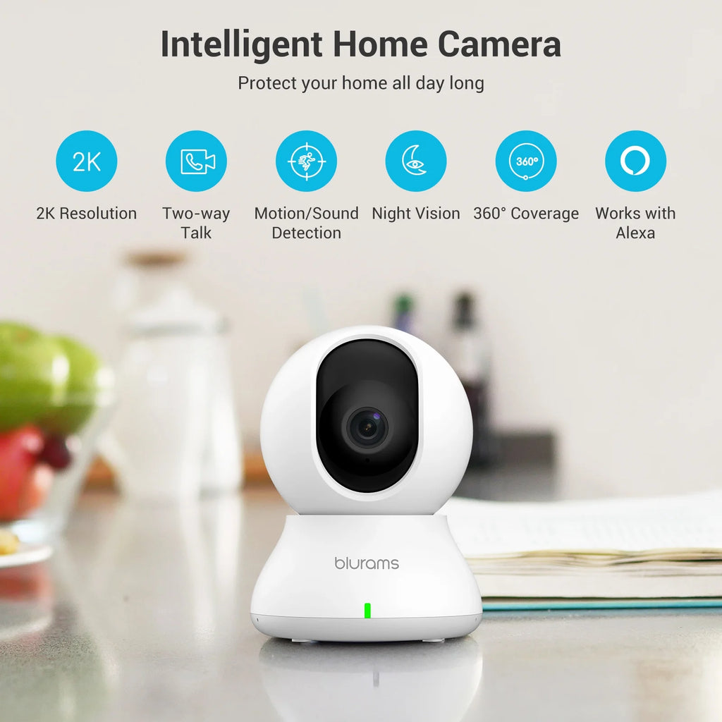 2K Security Camera with Night Vision and 2-Way Audio Y682