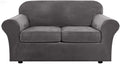 Gray Polyester Loveseat Slipcover Q9312