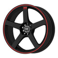 Matte Black with Red Stripe Racing Wheel Z810566