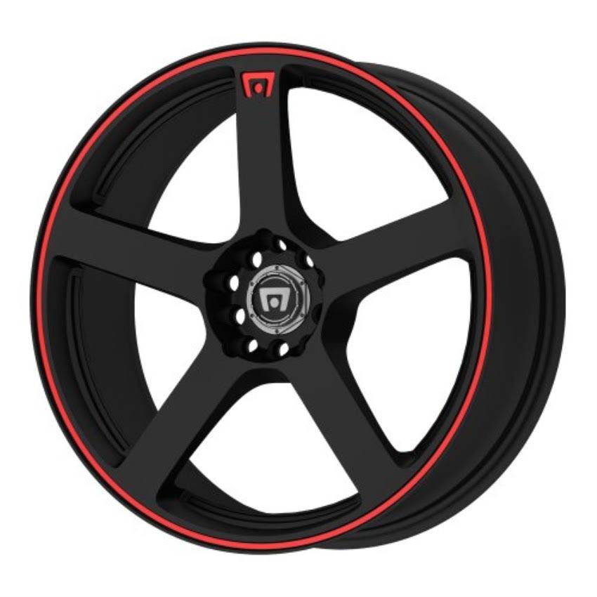 Matte Black with Red Stripe Racing Wheel Z810566