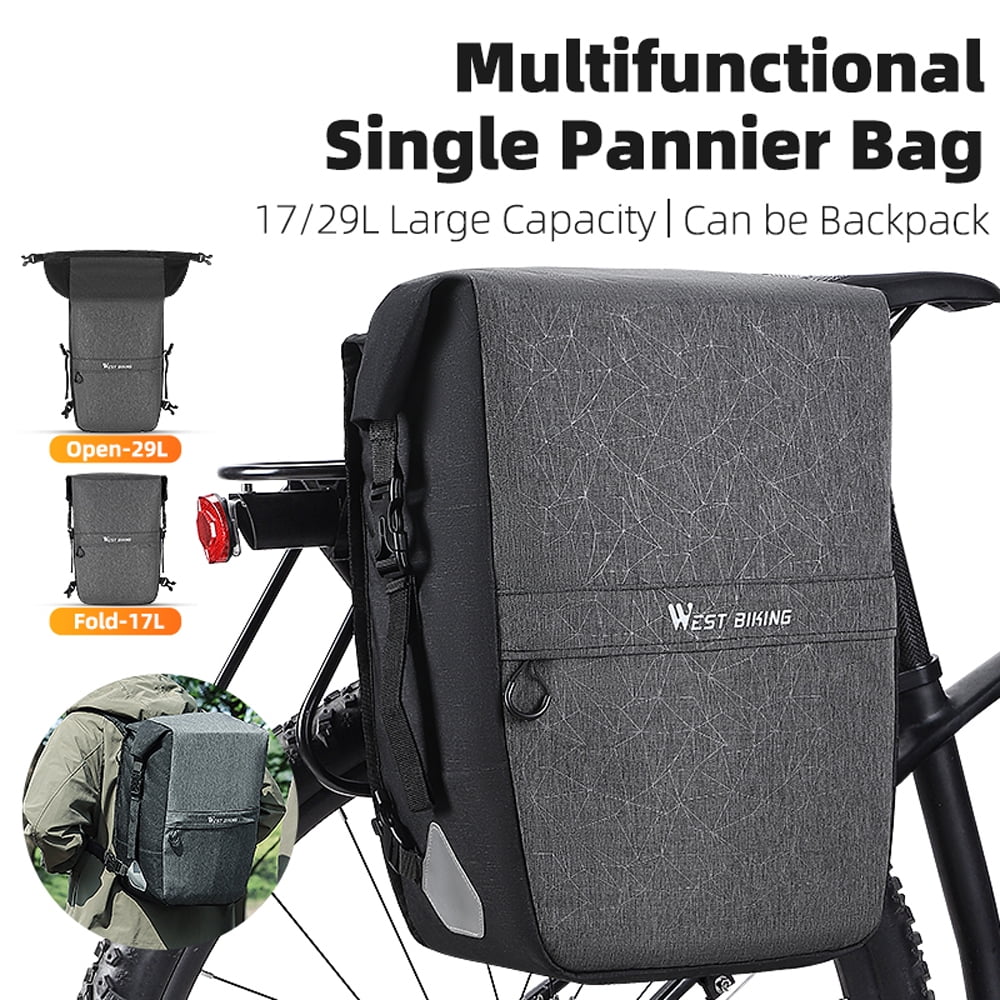 Expandable Bike Rear Storage Bag Backpack Z4744